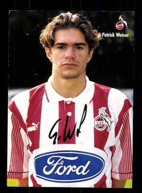 Patrick Weiser Autogrammkarte 1 FC Köln 1995-96 Original Signiert + 2
