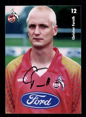 Christer Fursth Autogrammkarte 1 FC Köln 1997-98 Original Signiert