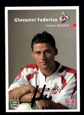 Giovanni Federico Autogrammkarte 1 FC Köln 2003-04 2. Karte Original Signiert