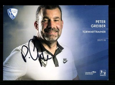 Peter Greiber Autogrammkarte VFL Bochum 2017-18 Original Signiert