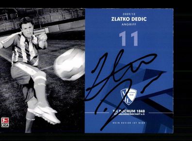 Zlatko Dedic Autogrammkarte VFL Bochum 2009-10 1. Karte Original Signiert