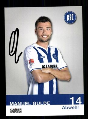 Manuel Gulde Autogrammkarte Karlsruher SC 2015-16 Original Signiert