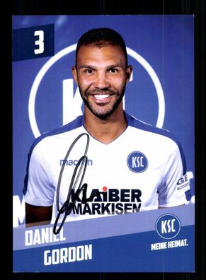 Daniel Gordon Autogrammkarte Karlsruher SC 2019-20 Original Signiert