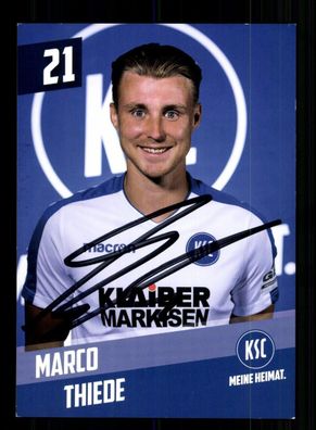 Marco Thiede Autogrammkarte Karlsruher SC 2019-20 Original Signiert