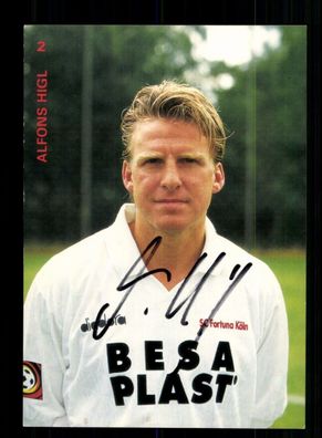 Alfons Higl Autogrammkarte Fortuna Köln 1996-97 Original Signiert