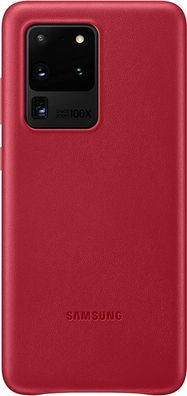Samsung Leather Cover EF-VG988 Galaxy S20 Ultra Handyhülle Schutzhülle Leder rot