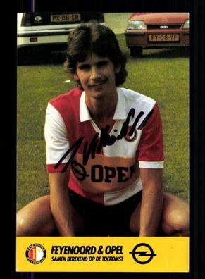 Jos van Herpen Autogrammkarte Feyenoord Rotterdam 1987-88 Original Signiert