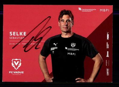 Sebastian Selke Autogrammkarte FC Vaduz 2014-15 Original Signiert