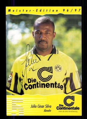 Julio Cesar Silva Autogrammkarte Borussia Dortmund 1996-97 Druck signiert