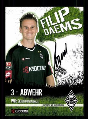 Filip Daems Autogrammkarte Borussia Mönchengladbach 2006-07 Original