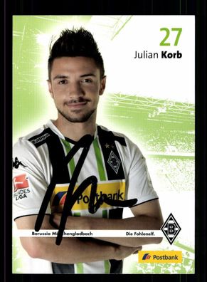 Julian Kolb Autogrammkarte Borussia Mönchengladbach 2014-15 Original Sign.