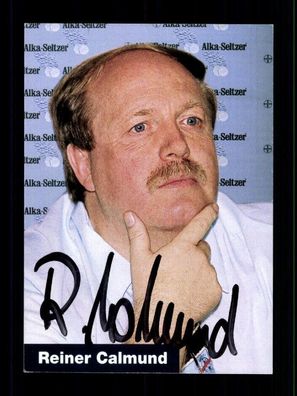 Reiner Calmund Autogrammkarte Bayer Leverkusen 1995-96 Original Signiert