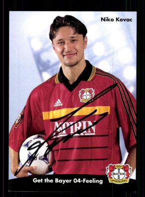 Niko Kovac Autogrammkarte Bayer Leverkusen 1998-99 Original Signiert