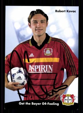 Robert Kovac Autogrammkarte Bayer Leverkusen 1998-99 Original Signiert