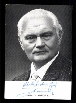 Heinz g. Konsalik 1921-1999 Original Signiert Schriftsteller # BC 199661