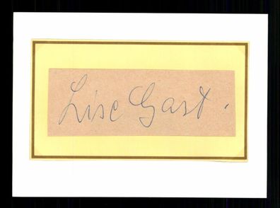 Lise Gast 1908-1988 Original Signiert Schriftsteller # BC 199678