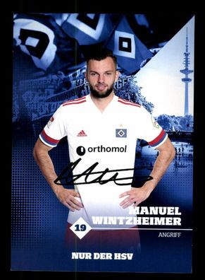 Manuel Wintzheimer Autogrammkarte Hamburger SV 2020-21 Druck Unterschrift