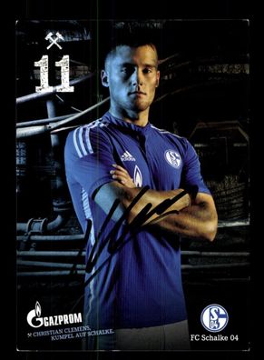 Christian Clemens Autogrammkarte FC Schalke 04 2014-15 Original Signiert