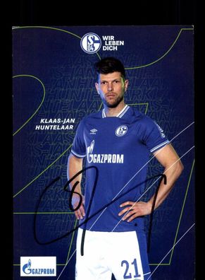 Klaas Jan Huntelaar Autogrammkarte FC Schalke 04 2020-21 Original Signiert