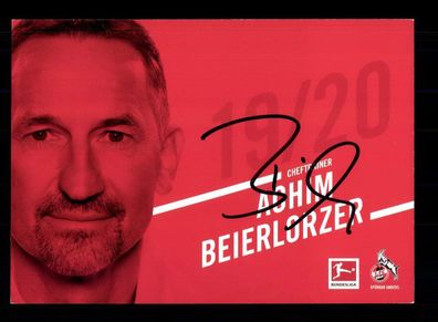 Achim Beierlorzer Autogrammkarte 1 FC Köln 2019-2020 Original Signiert