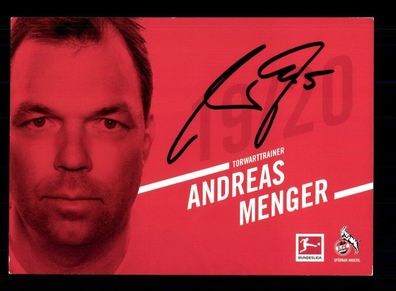 Andreas Menger Autogrammkarte 1 FC Köln 2019-2020 Original Signiert