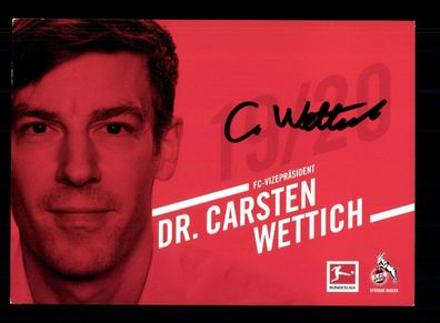 Carsten Wettich Autogrammkarte 1 FC Köln 2019-2020 Original Signiert