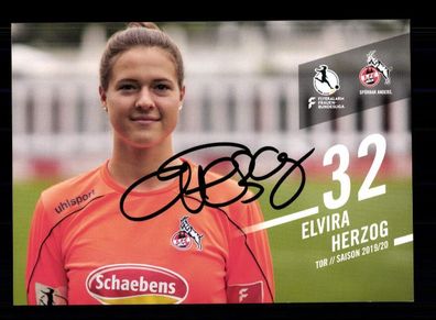 Elvira Herzog Autogrammkarte 1 FC Köln 2019-2020 Original Signiert