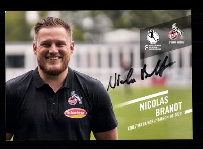 Nicolas Brandt Autogrammkarte 1 FC Köln 2019-2020 Original Signiert