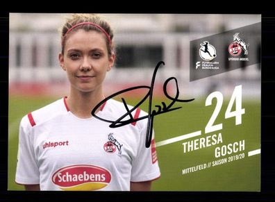 Theresa Gosch Autogrammkarte 1 FC Köln 2019-2020 Original Signiert