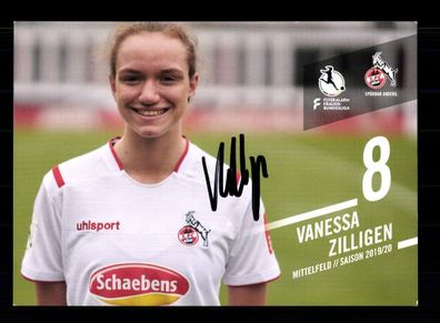 Vanessa Zilligen Autogrammkarte 1 FC Köln 2019-2020 Original Signiert