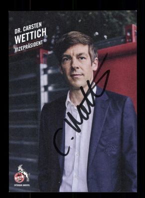 Carsten Wettich Autogrammkarte 1 FC Köln 2021-22 Original Signiert