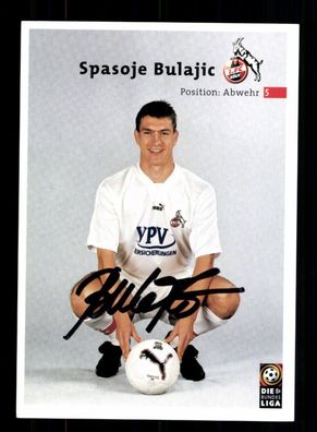 Spasoje Bulajic Autogrammkarte 1 FC Köln 2000-01 Original Signiert