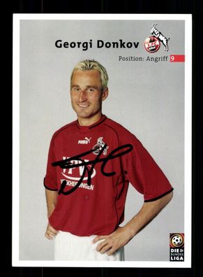 Georgi Donkov Autogrammkarte 1 FC Köln 2001-02 Original Signiert