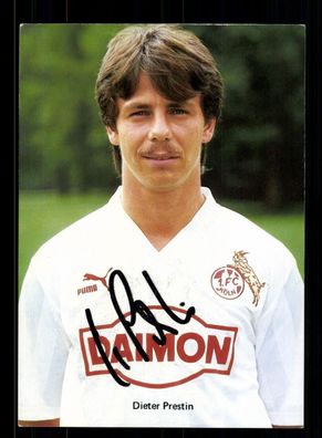 Dieter Prestin Autogrammkarte 1 FC Köln 1986-87 Original Signiert