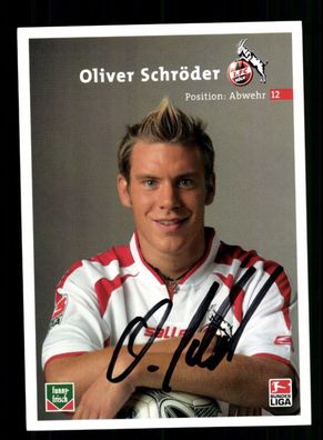 Oliver Schröder Autogrammkarte 1 FC Köln 2003-04 2. Karte Original Signiert
