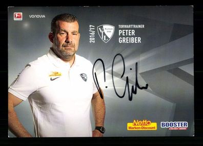 Peter Greiber Autogrammkarte VFL Bochum 2016-17 Original Signiert