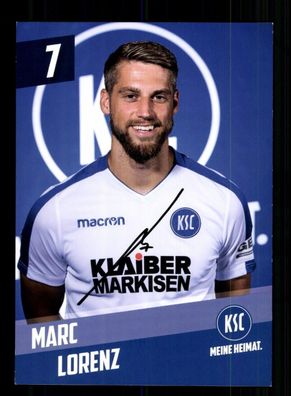 Marc Lorenz Autogrammkarte Karlsruher SC 2019-20 Original Signiert