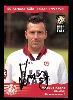 Markus Kranz Autogrammkarte Fortuna Köln 1997-98 Original Signiert