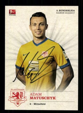 Adam Matuschyk Autogrammkarte Eintracht Braunschweigen 2016-17 Orig. Signiert