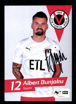 Albert Bunjaku Autogrammkarte Viktoria Köln 2019-20 Original Signiert