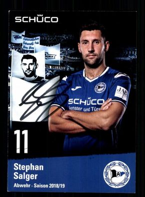 Stephan Salger Autogrammkarte Arminia Bielefeld 2018-19 Original Signiert