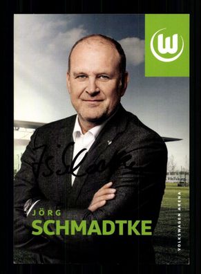 Jörg Schmadtke Autogrammkarte VFL Wolfsburg 2018-19 Original Signiert