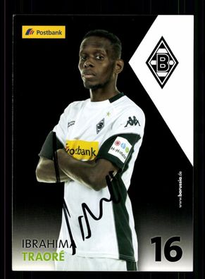 Ibrahim Traore Autogrammkarte Borussia Mönchengladbach 2017-18 Original Sign.