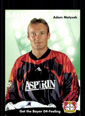 Adam Matysek Autogrammkarte Bayer Leverkusen 1999-00 Original Signiert