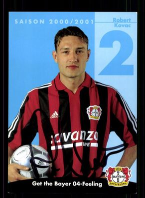 Robert Kovac Autogrammkarte Bayer Leverkusen 2000-01 Original Signiert