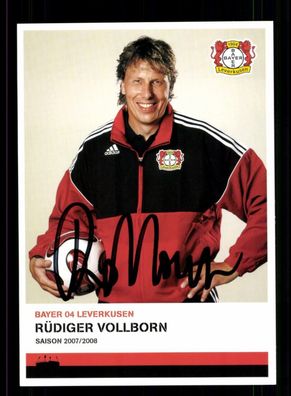 Rüdiger Vollborn Autogrammkarte Bayer Leverkusen 2007-08 Original Signiert