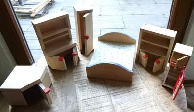 Konvult Möbel für Puppenhaus aus Holz, NEU