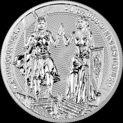 Germania Mint Allegories Galia & Germania 2023 1 oz Silbermünze 5 Mark ST