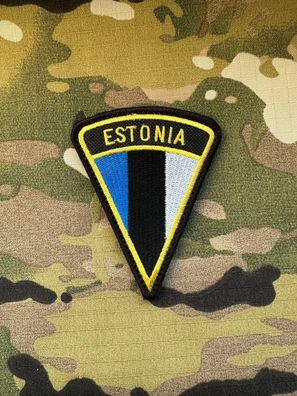 Patch "Estnische Flagge" Estland NATO Morale Tactical Aufnäher Abzeichen Klett