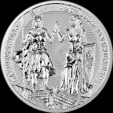 Germania Mint Allegories Galia & Germania 2023 2 oz Silbermünze 10 Mark ST